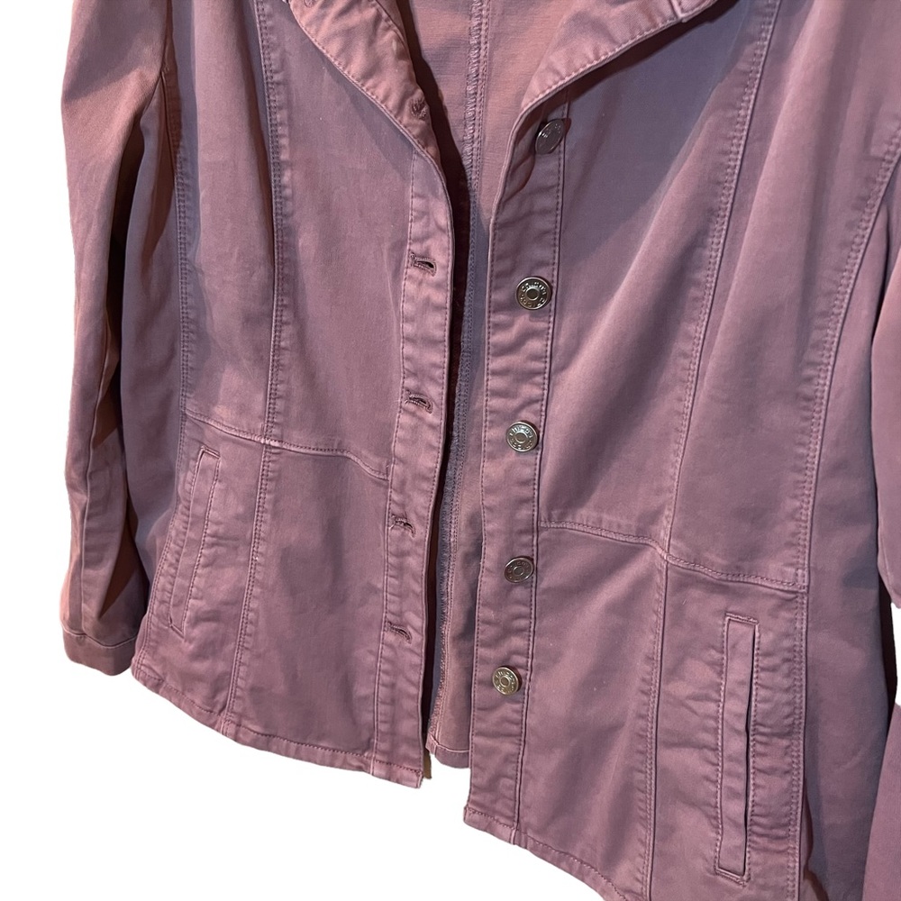 Chico’s Button Down Shacket Jacket Purple - image 5